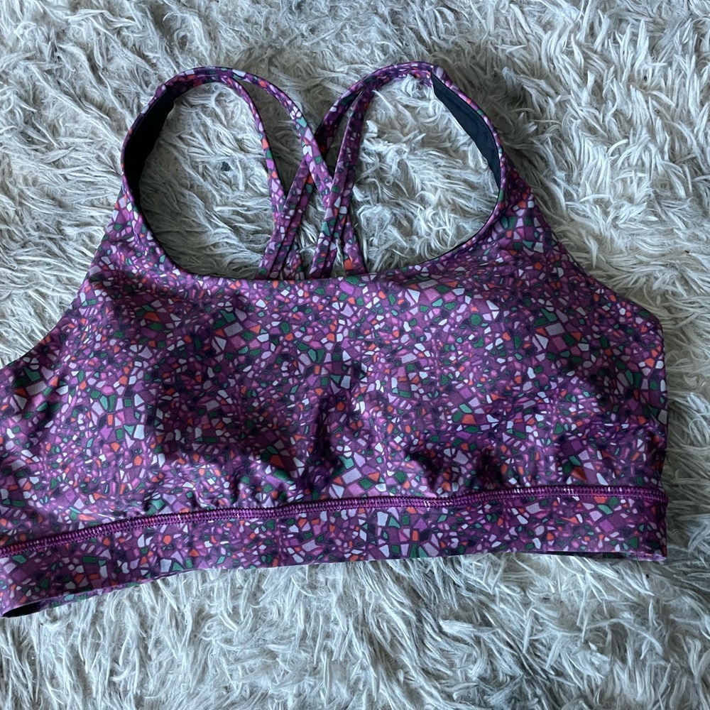 lululemon athletica Mosaic Sports Bra - Purple and Pink